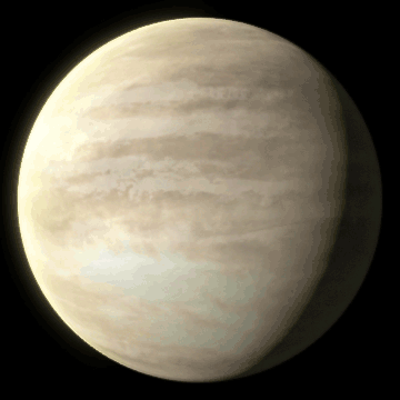 A hazy exoplanet rotating.