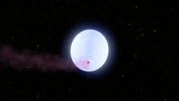 Gif of KELT-9b orbiting its star.