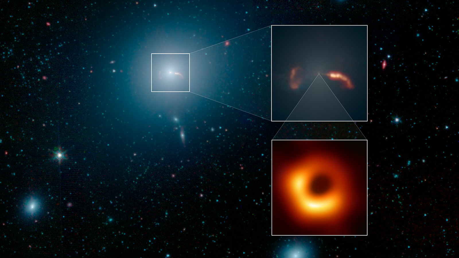 Black hole image shown near image of M87 galaxy