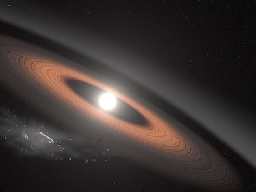 white dwarf with a dust disk