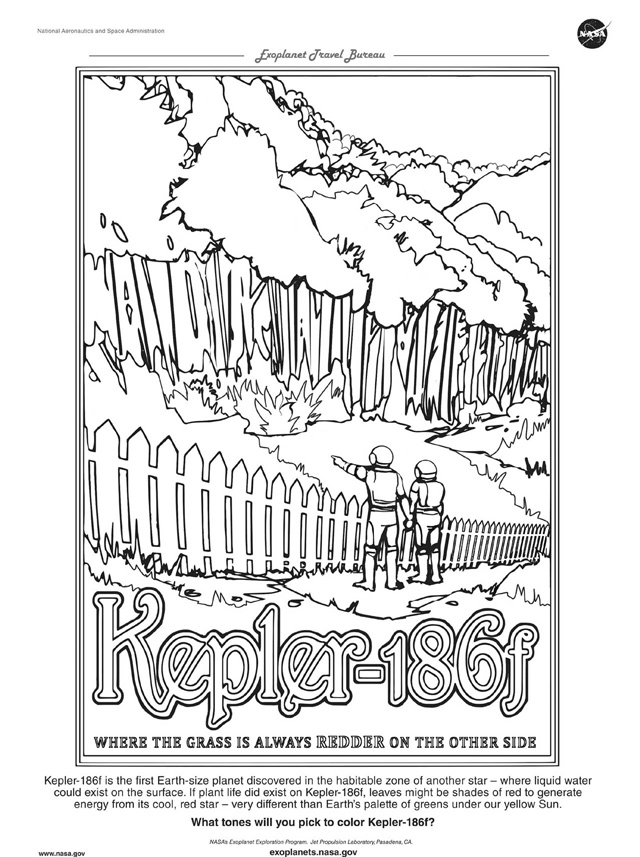 Kepler-186f Coloring Page