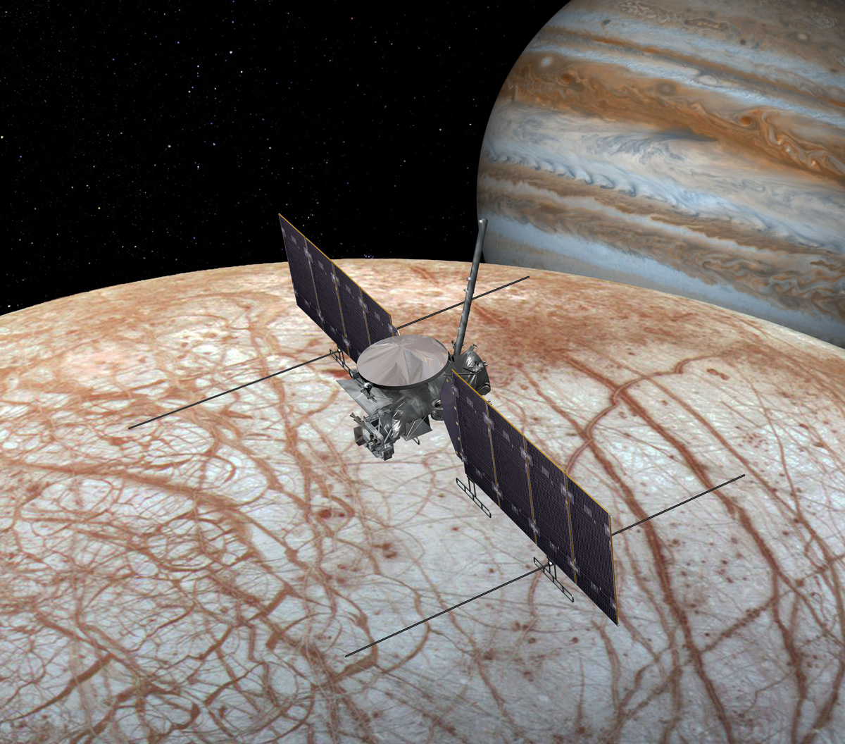 artist's concept of Europa Clipper