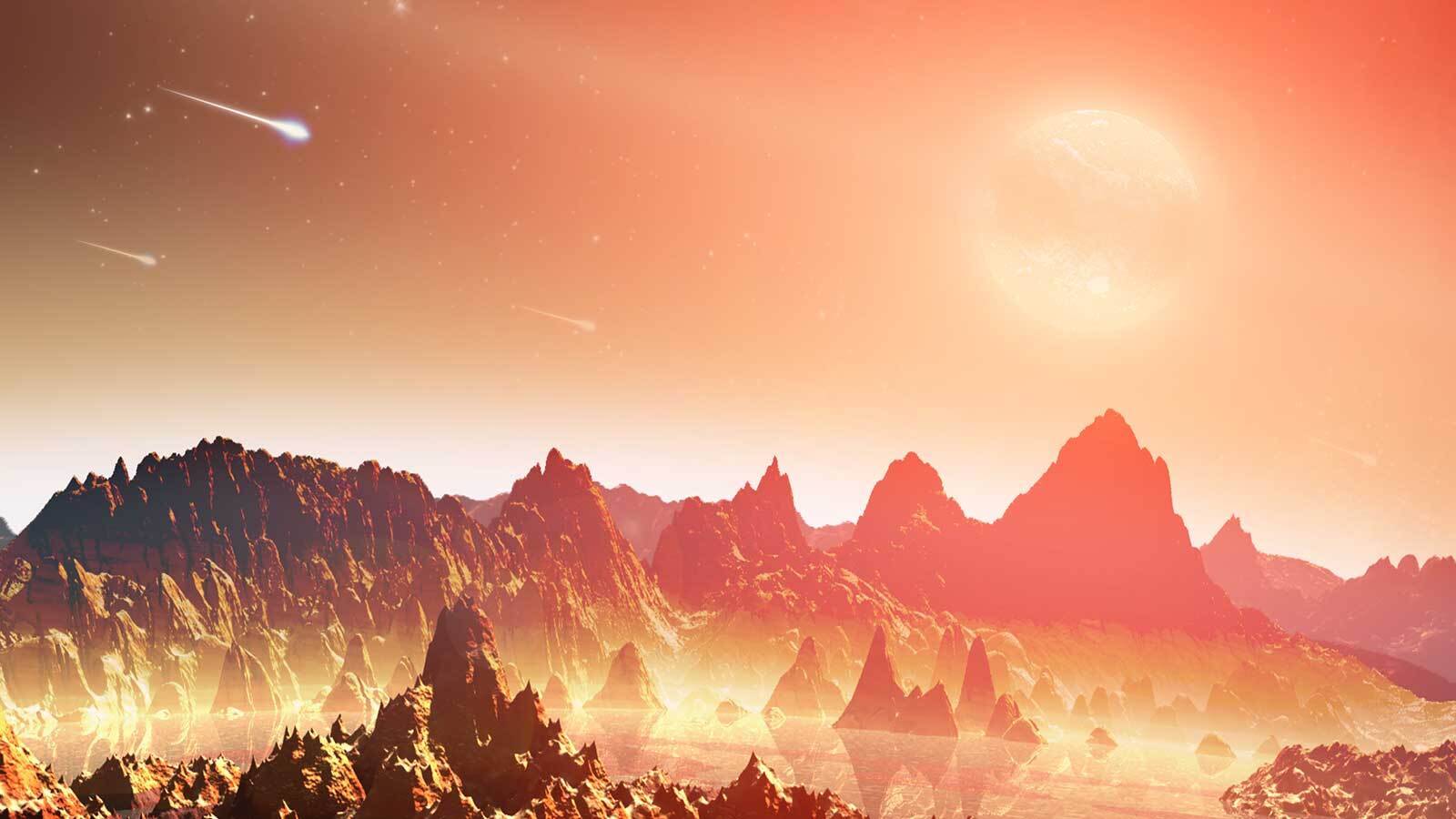 artist's concept of an exoplanet surface
