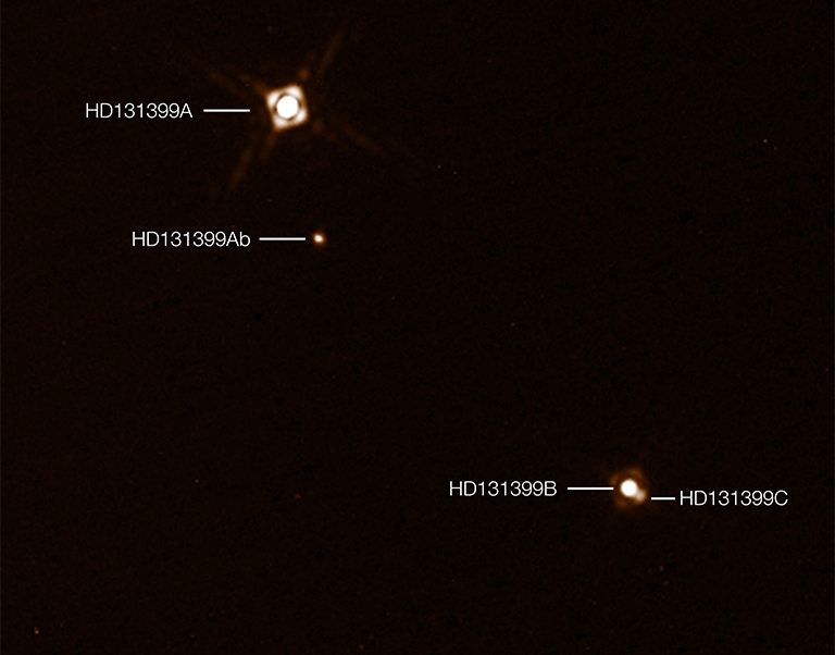 ESO three suns SPHERE image