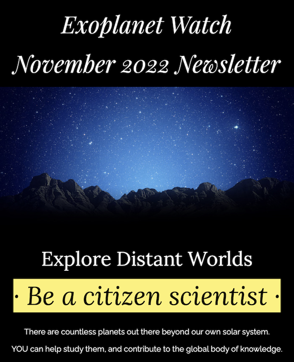 Exoplanet Watch newsletters