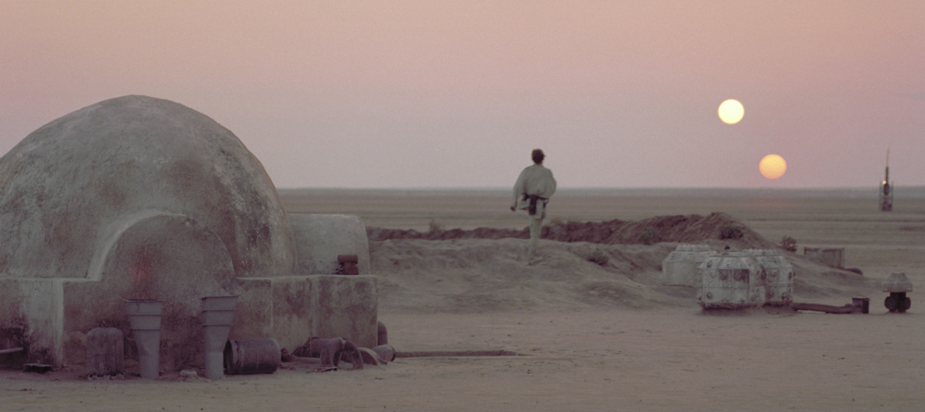 Tatooine and its double sunset