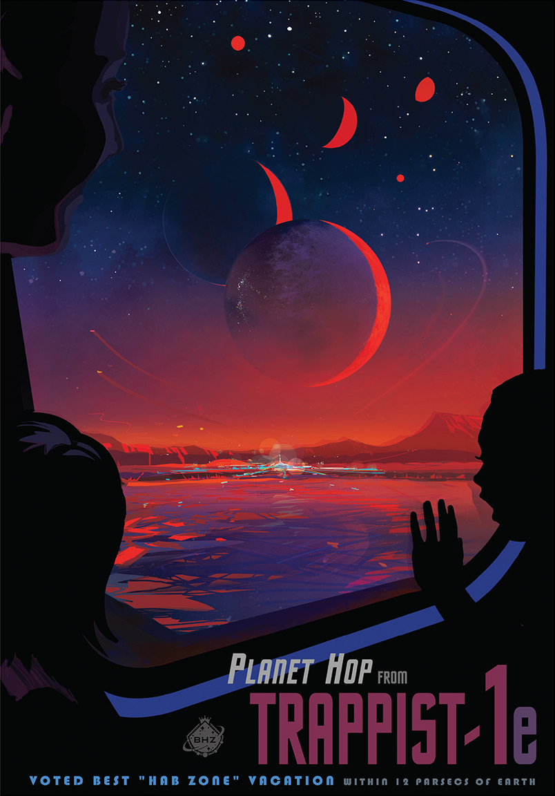 TRAPPIST-1e, exoplanet, NASA poster