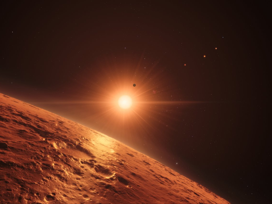 Illustration of TRAPPIST-1 planet