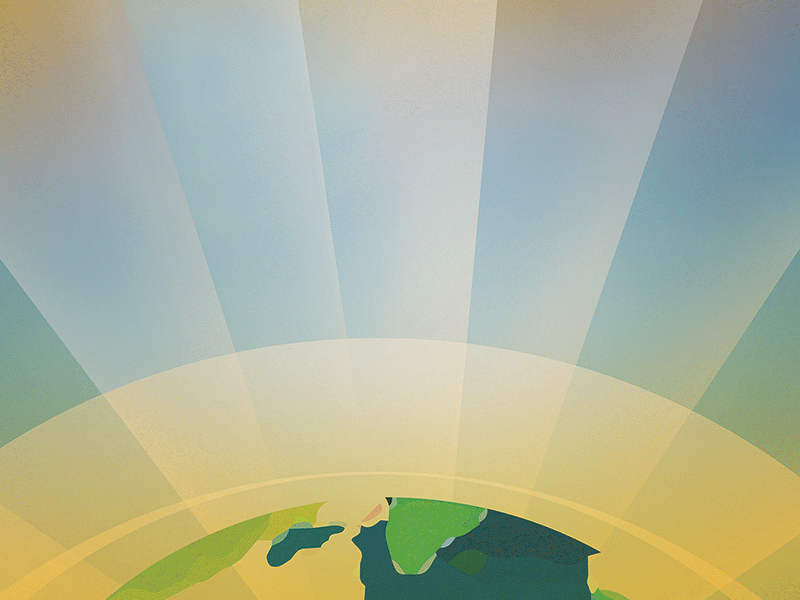 GIF of a Super Earth travel poster