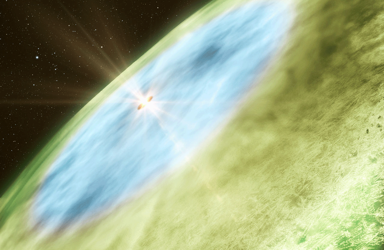 Artist’s impression of snow lines around TW Hydrae