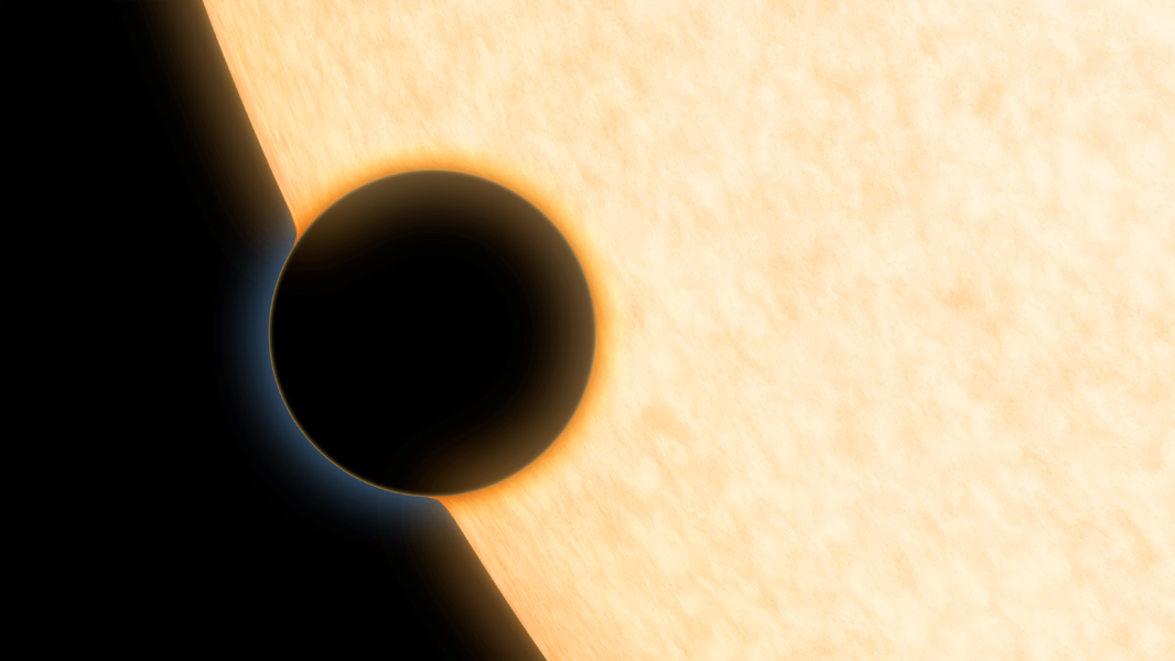 Seeing Starlight Through a Planet's Rim (Artist's Concept)