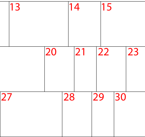 Calendário de julho worksheet