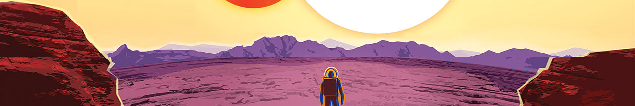 Image from Kepler 16b travel poster.