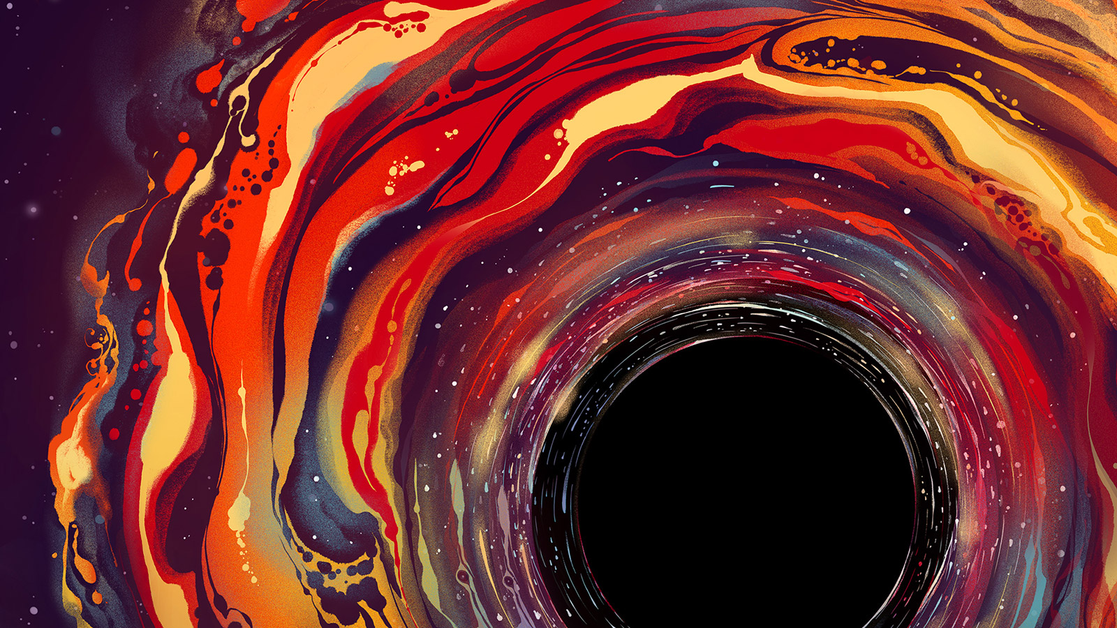 slide 1 - Artistic illustration of a black hole
