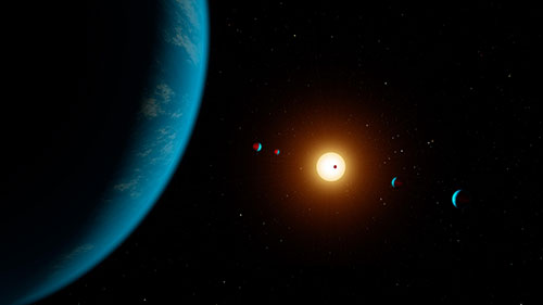 ExoPAG overview top image - PIA23002 K2-138 6 Planets Artwork