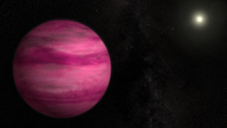 Glowing a dark magenta, the newly discovered exoplanet GJ 504b weighs in with about four times Jupiter's mass, making it the lowest-mass planet ever directly imaged around a star like the sun.
Image Credit: NASA's Goddard Space Flight Center/S. Wiessinger