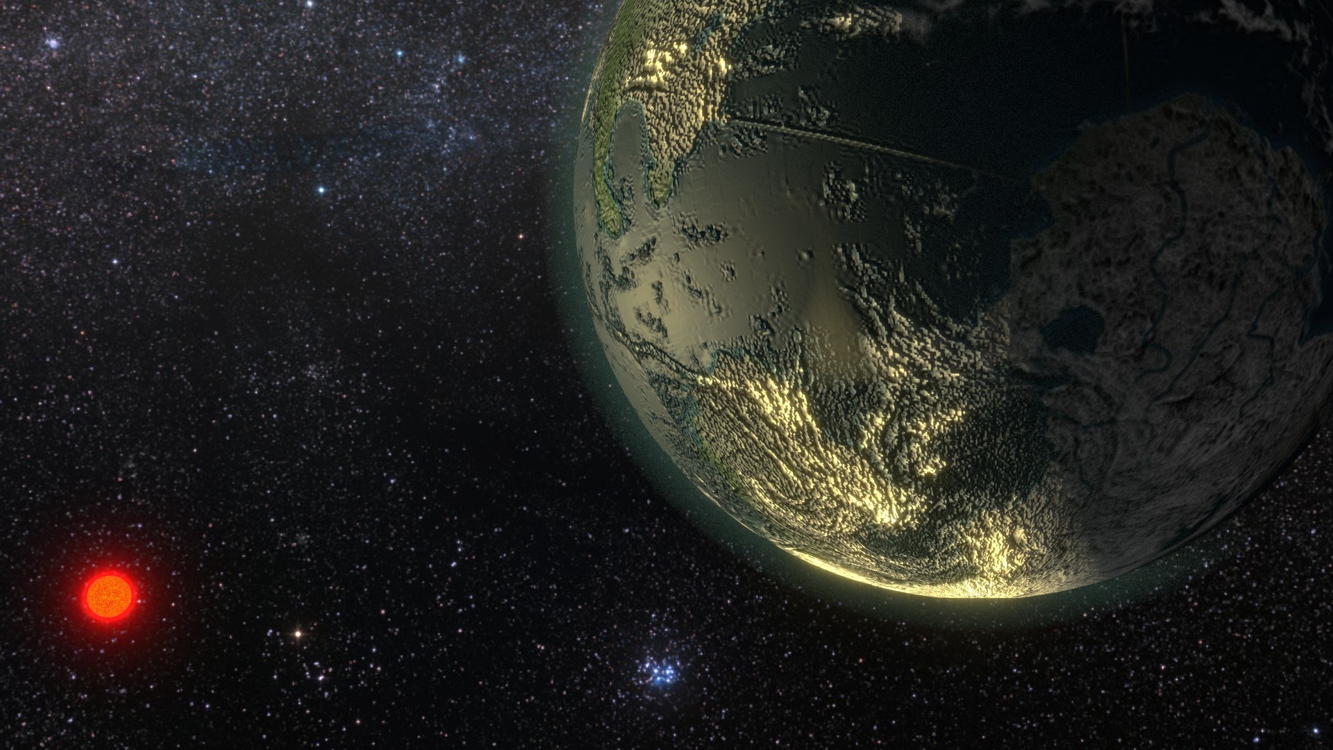 Illustration of an exoplanet.