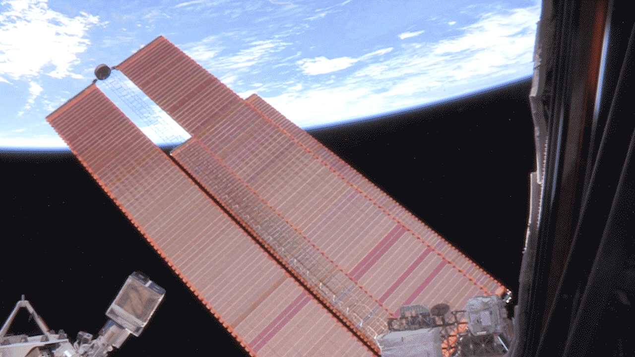 A GIF of the CubeSat ASTERIA deploying from the ISS.