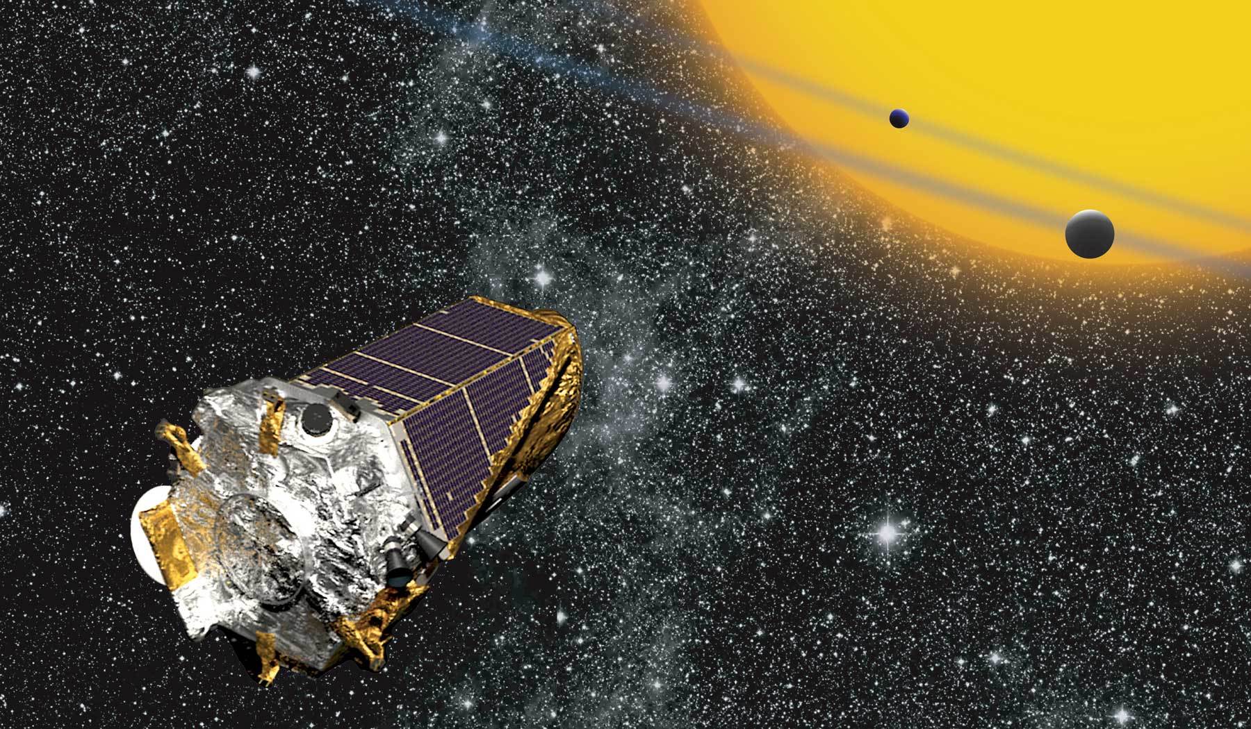 An artist's illustration of the exoplanet Kepler-452b.