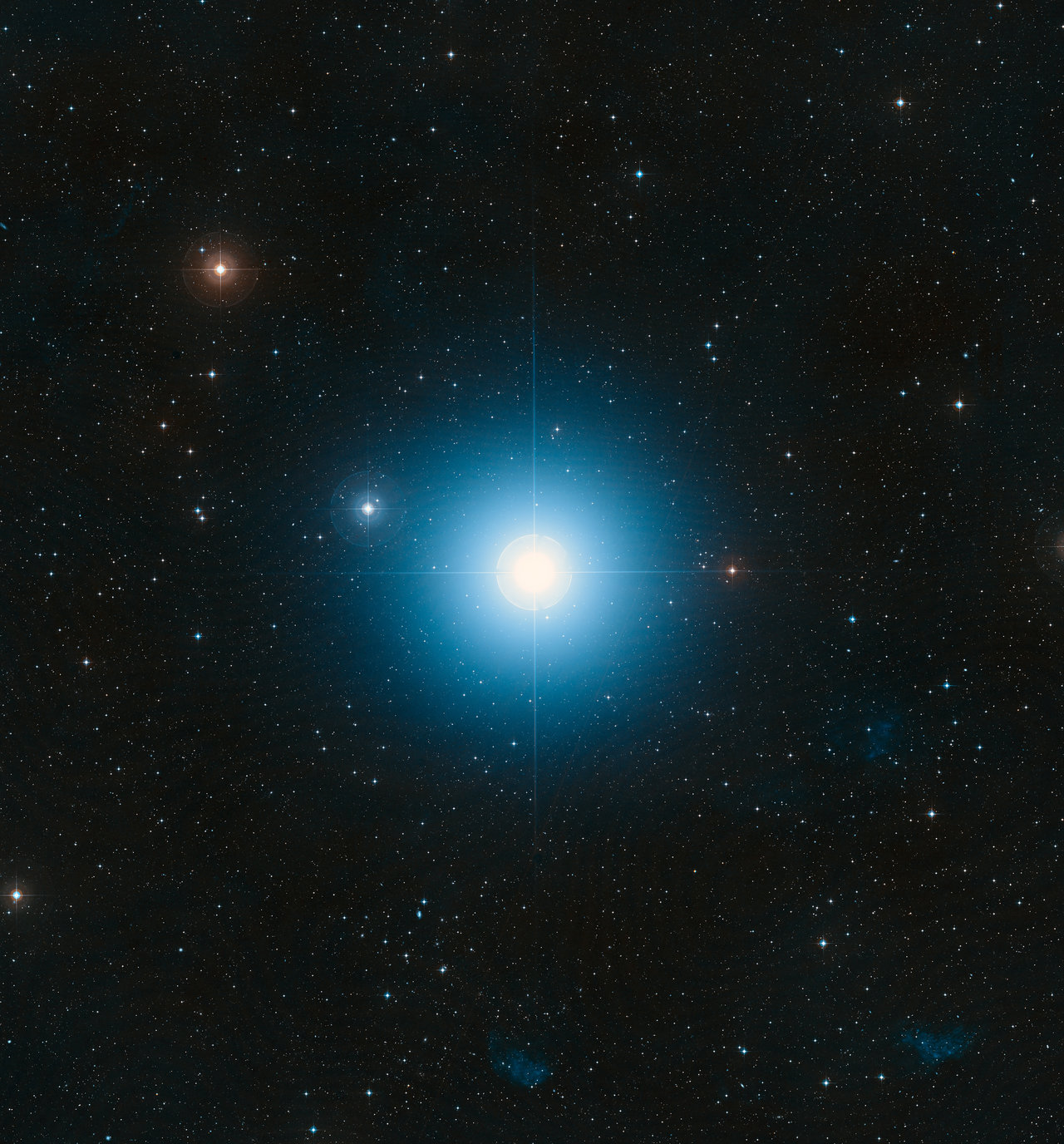 This image, created from photographs, shows the bright star Fomalhaut, host star to exoplanet Dagon. Named after a Semitic deity, 'Dagon' is one of 45 new star and planet names chosen by a public vote. Image credit: NASA/ESA/Digitized Sky Survey 2