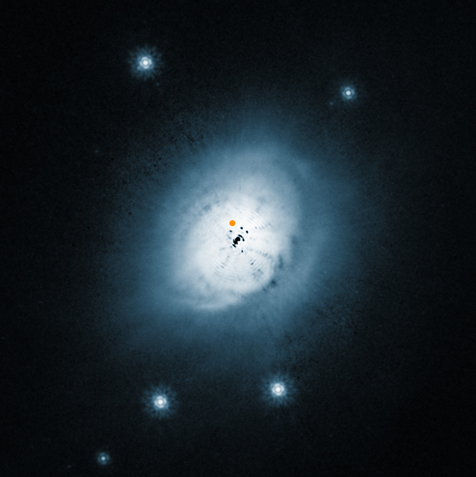 NASA/ESA Hubble Space Telescope view of the dust disc around the young star HD 100546