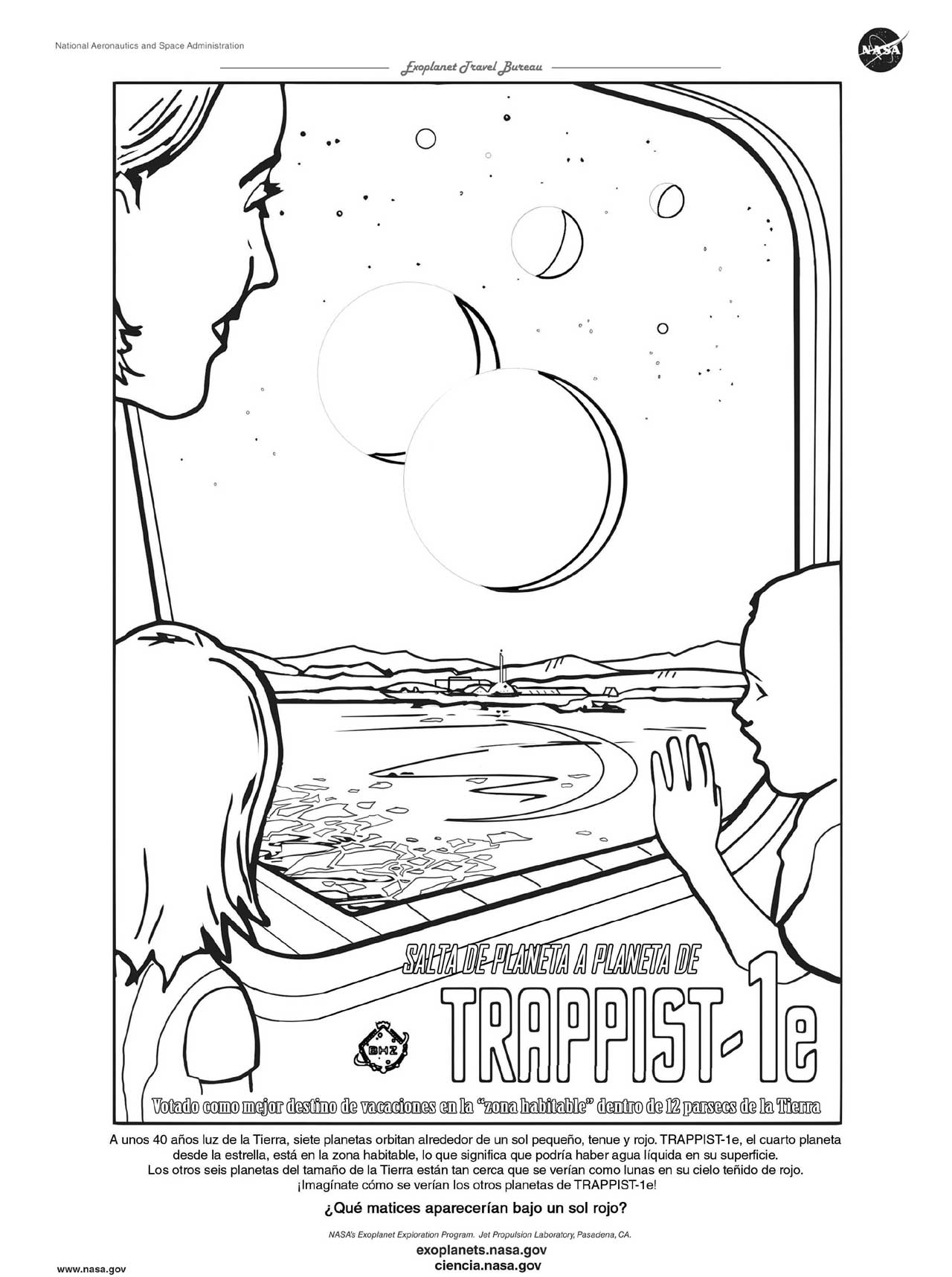 Spanish language coloring page