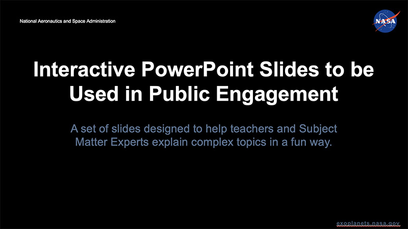 Collection of Interactive PowerPoint Slides to be Used in Public Engagement